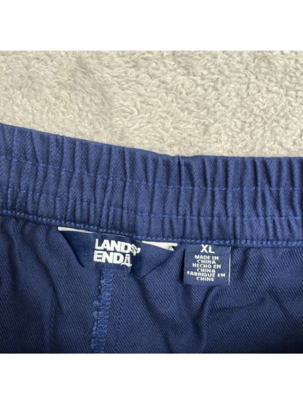 NWT Lands' End Women's XL Elastic-Back Twill Wrap Skorts Soft Cotton Navy  B0932
